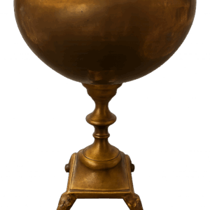 Antique Brass Pedestal Chalice Bowl with Claw Feet