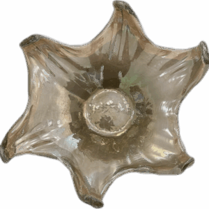 Sculpted Clear Glass Starburst Bowl