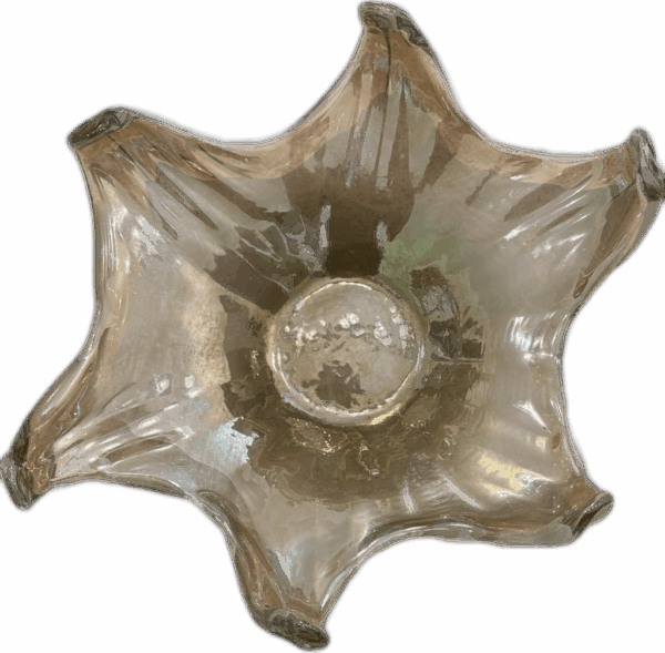 Sculpted Clear Glass Starburst Bowl