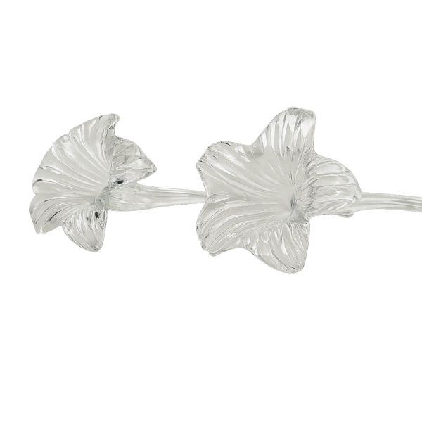 Clear Glass Trumpet Lily Wall Vases – Set of 2 - Image 2