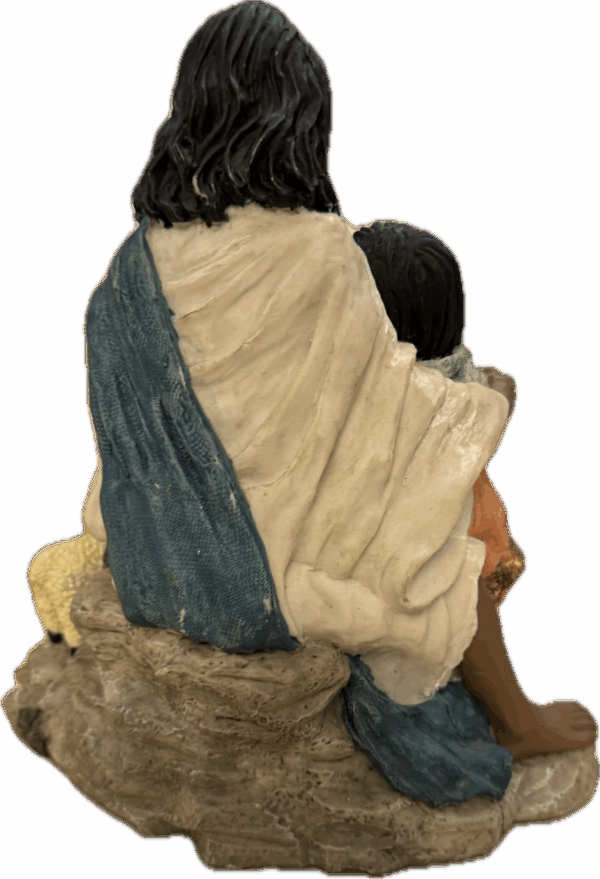 Black Jesus with Children Figurine - Image 2