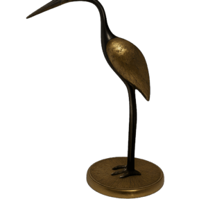 Elegant Brass Crane Figurine – Vintage Mid-Century Decor